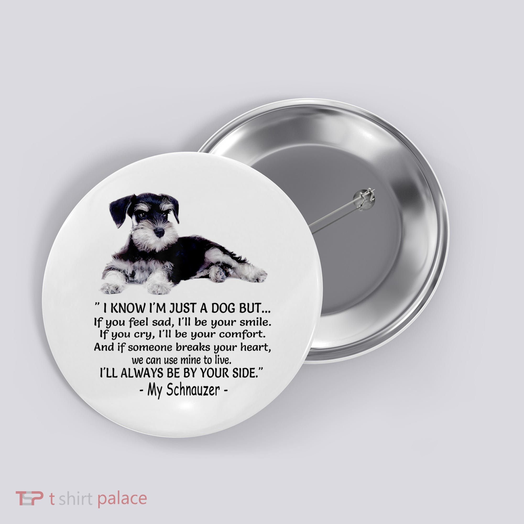 Miniature Schnauzer Funny Gift Button