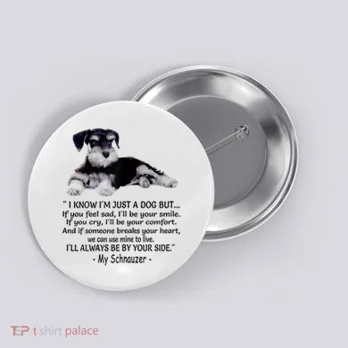 Miniature Schnauzer Funny Gift Button