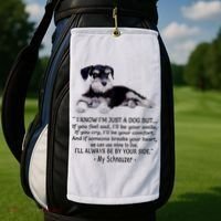 Miniature Schnauzer Funny Gift Golf Towel thumb 2