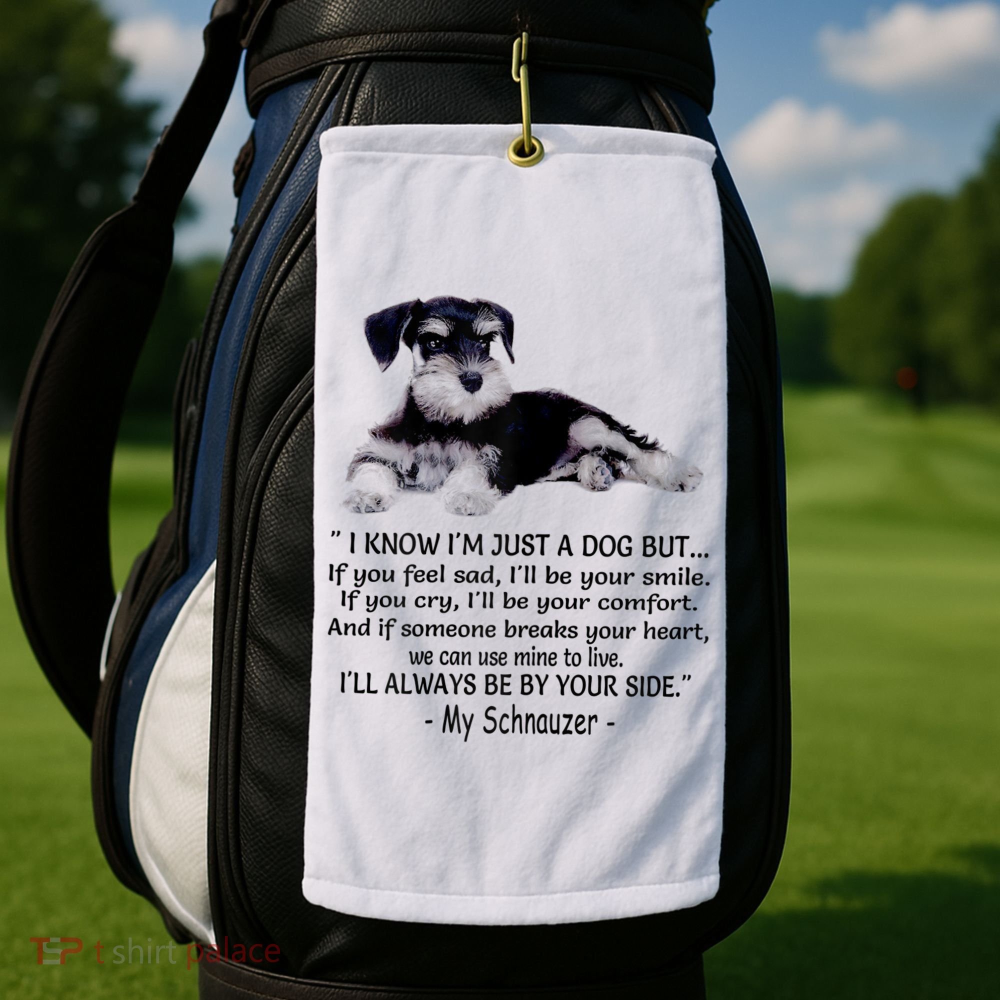 Miniature Schnauzer Funny Gift Golf Towel