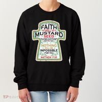 Mustard Seed Faith Christian Gifts Mathew 17 20 Scripture Women's Sweatshirt thumb 0