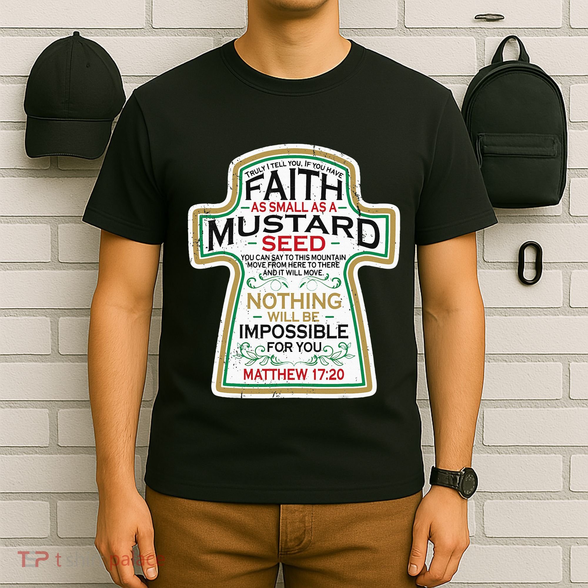 Mustard Seed Faith Christian Gifts Mathew 17 20 Scripture T-Shirt