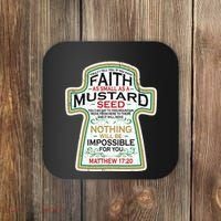 Mustard Seed Faith Christian Gifts Mathew 17 20 Scripture Coaster thumb 0