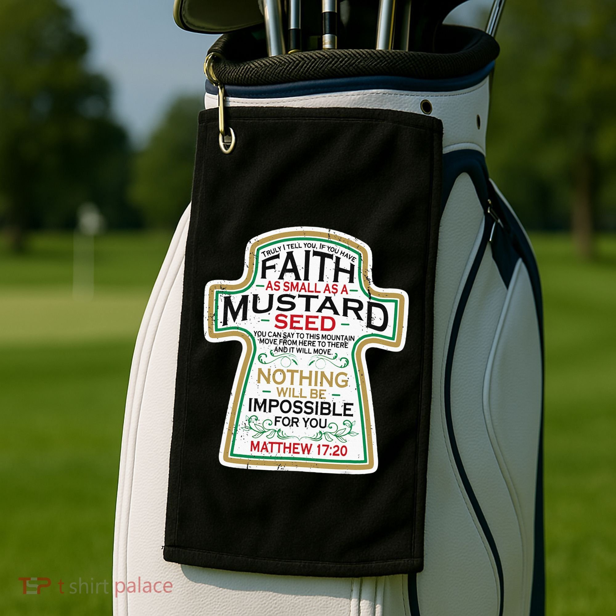 Mustard Seed Faith Christian Gifts Mathew 17 20 Scripture Golf Towel