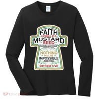 Mustard Seed Faith Christian Gifts Mathew 17 20 Scripture Women's Long Sleeve Shirt thumb 0