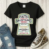Mustard Seed Faith Christian Gifts Mathew 17 20 Scripture Women's T-Shirt thumb 3