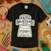 Mustard Seed Faith Christian Gifts Mathew 17 20 Scripture Kids T-Shirt thumb 3
