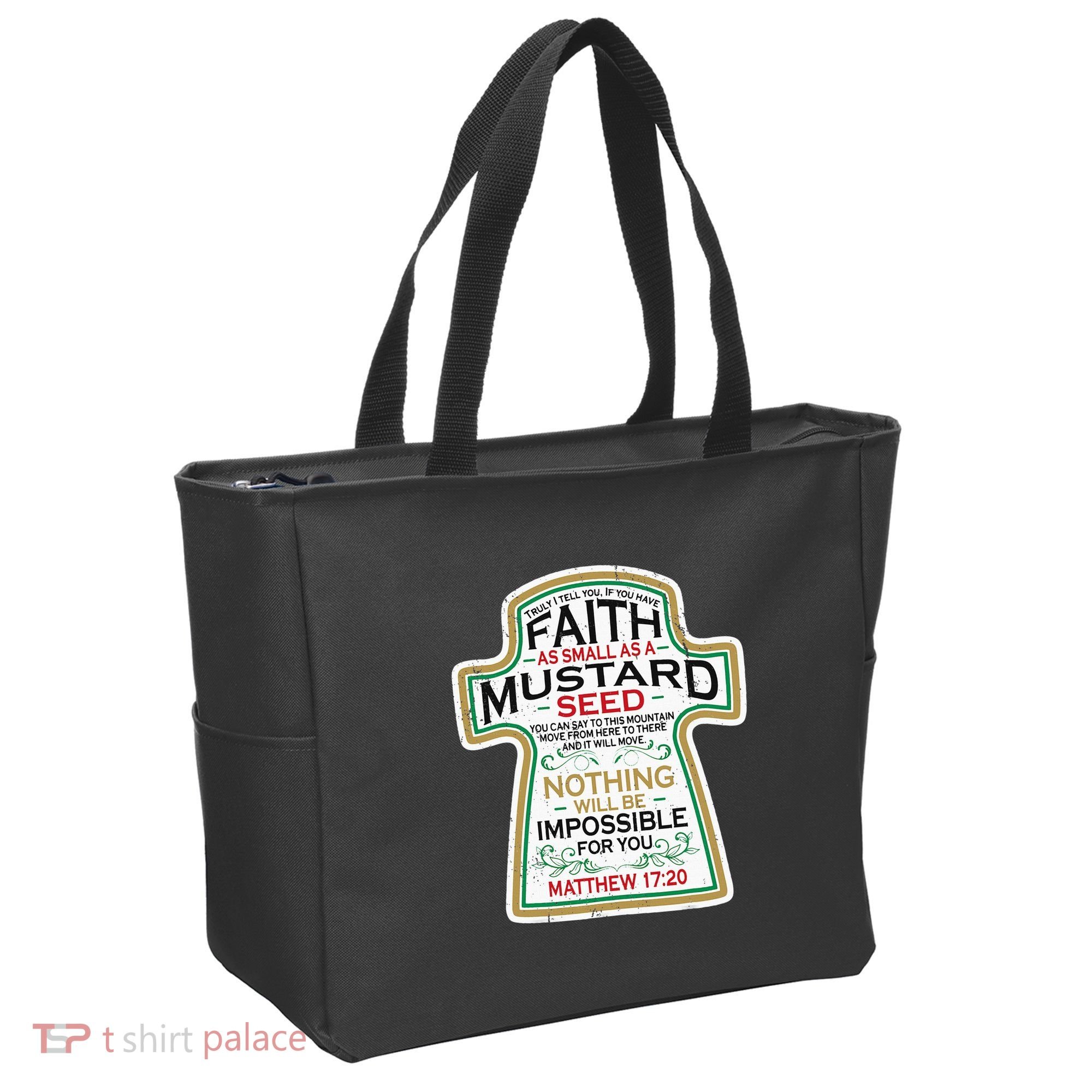Mustard Seed Faith Christian Gifts Mathew 17 20 Scripture Tote Bag