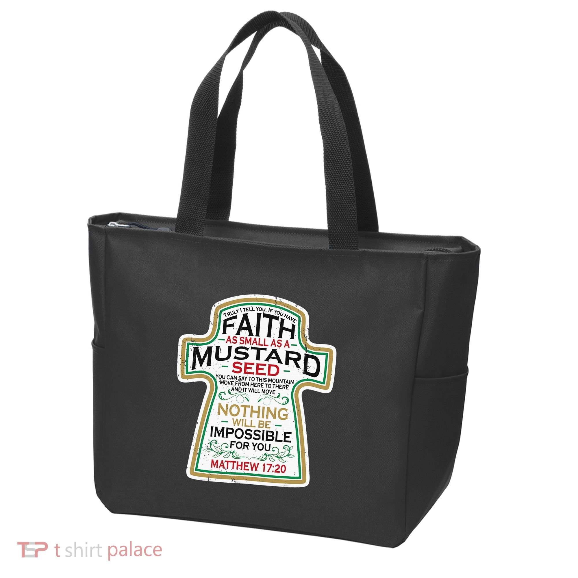 Mustard Seed Faith Christian Gifts Mathew 17 20 Scripture Tote Bag