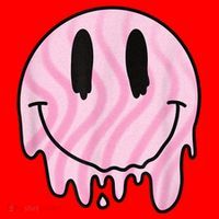 Melted Smiley Face Retro 80s Dripping Melting Happy Smile Santa Hat thumb 1