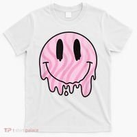 Melted Smiley Face Retro 80s Dripping Melting Happy Smile T-Shirt thumb 0