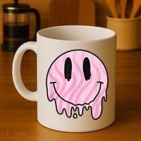 Melted Smiley Face Retro 80s Dripping Melting Happy Smile Coffee Mug thumb 4