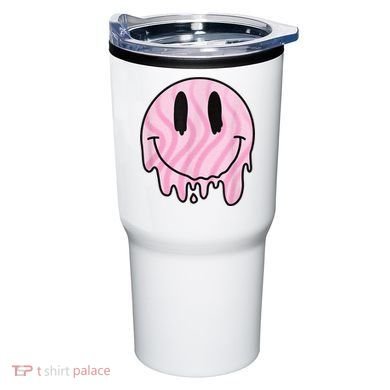 Melted Smiley Face Retro 80s Dripping Melting Happy Smile Tumbler