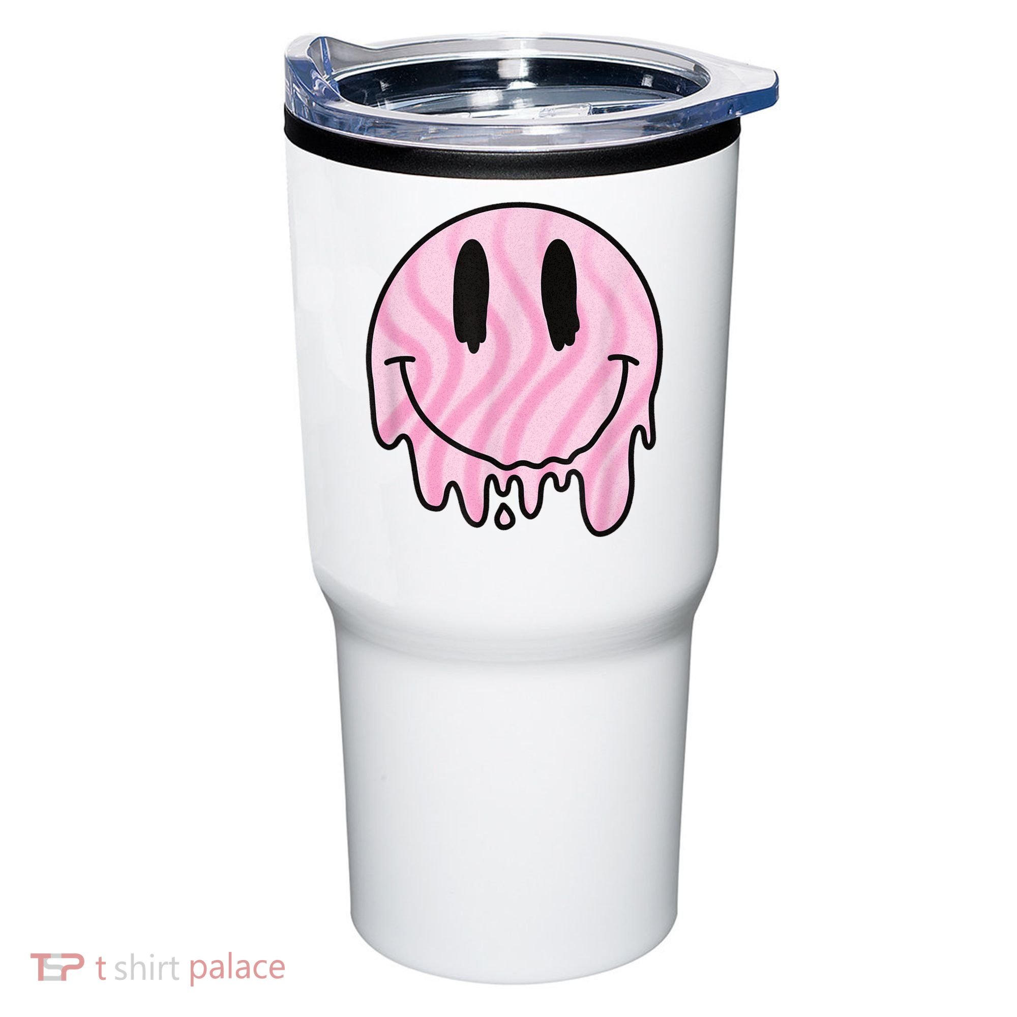 Melted Smiley Face Retro 80s Dripping Melting Happy Smile Tumbler