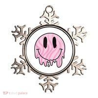 Melted Smiley Face Retro 80s Dripping Melting Happy Smile Ornament thumb 0