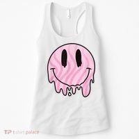 Melted Smiley Face Retro 80s Dripping Melting Happy Smile Women's Tank Top thumb 0