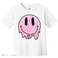 Melted Smiley Face Retro 80s Dripping Melting Happy Smile Toddler T-Shirt thumb 0