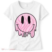 Melted Smiley Face Retro 80s Dripping Melting Happy Smile Women's T-Shirt thumb 0