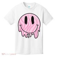 Melted Smiley Face Retro 80s Dripping Melting Happy Smile Kids T-Shirt thumb 0