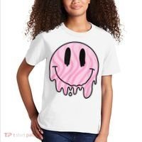 Melted Smiley Face Retro 80s Dripping Melting Happy Smile Kids T-Shirt thumb 2