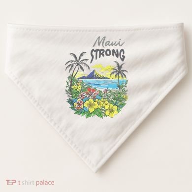 Maui Strong Fundraiser Helping Wildfires On Maui USA-Made Doggie Bandana