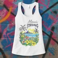 Maui Strong Fundraiser Helping Wildfires On Maui Women's Tank Top thumb 3