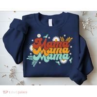 Mama Spring Floral Cute Mom Gift Sweatshirt thumb 2