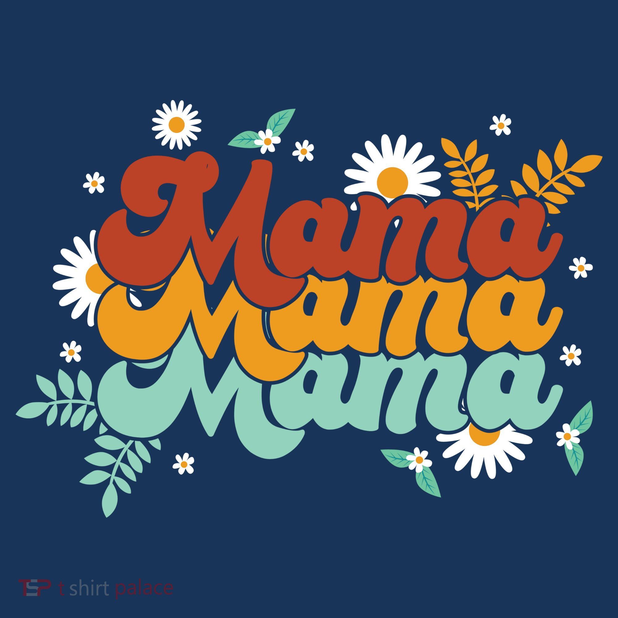 Mama Spring Floral Cute Mom Gift Button