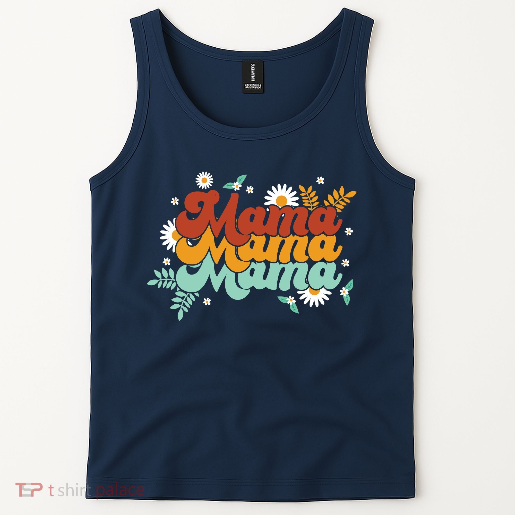Mama Spring Floral Cute Mom Gift Tank Top