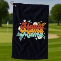 Mama Spring Floral Cute Mom Gift Golf Towel thumb 1