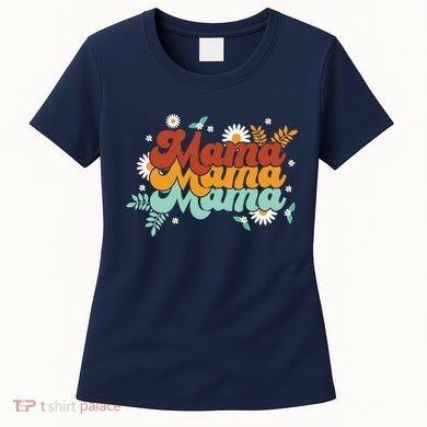 Mama Spring Floral Cute Mom Gift Women's T-Shirt