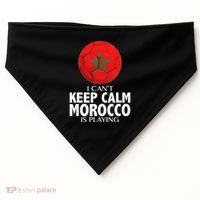 Morocco Soccer Football I Can't Keep Calm Morocco Is Playing USA-Made Doggie Bandana thumb 0