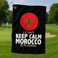 Morocco Soccer Football I Can't Keep Calm Morocco Is Playing Golf Towel thumb 1