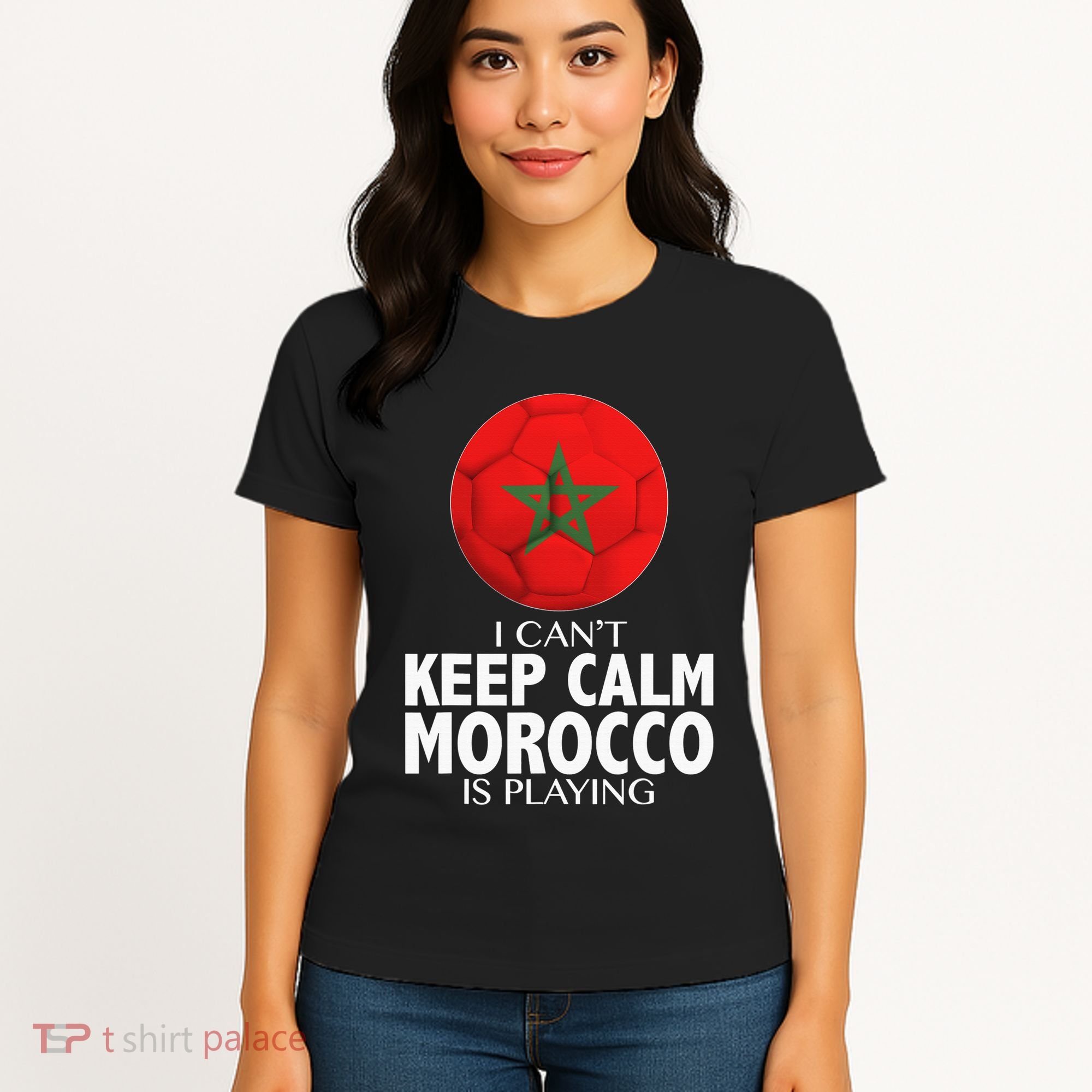 Morocco Soccer Football I Can't Keep Calm Morocco Is Playing Women's T-Shirt