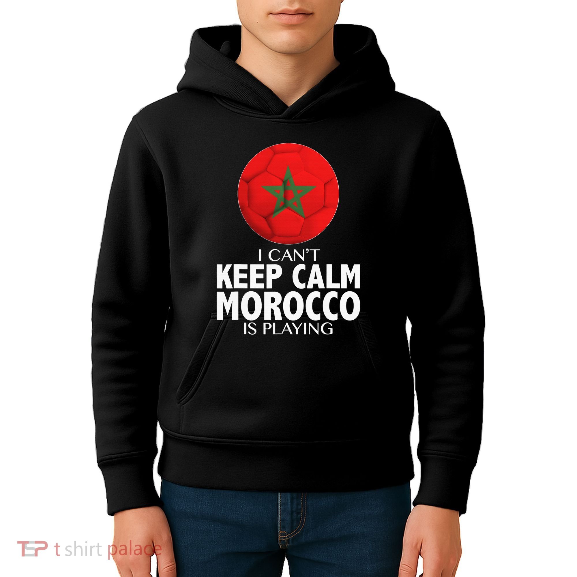 Morocco Soccer Football I Can't Keep Calm Morocco Is Playing Kids Hoodie