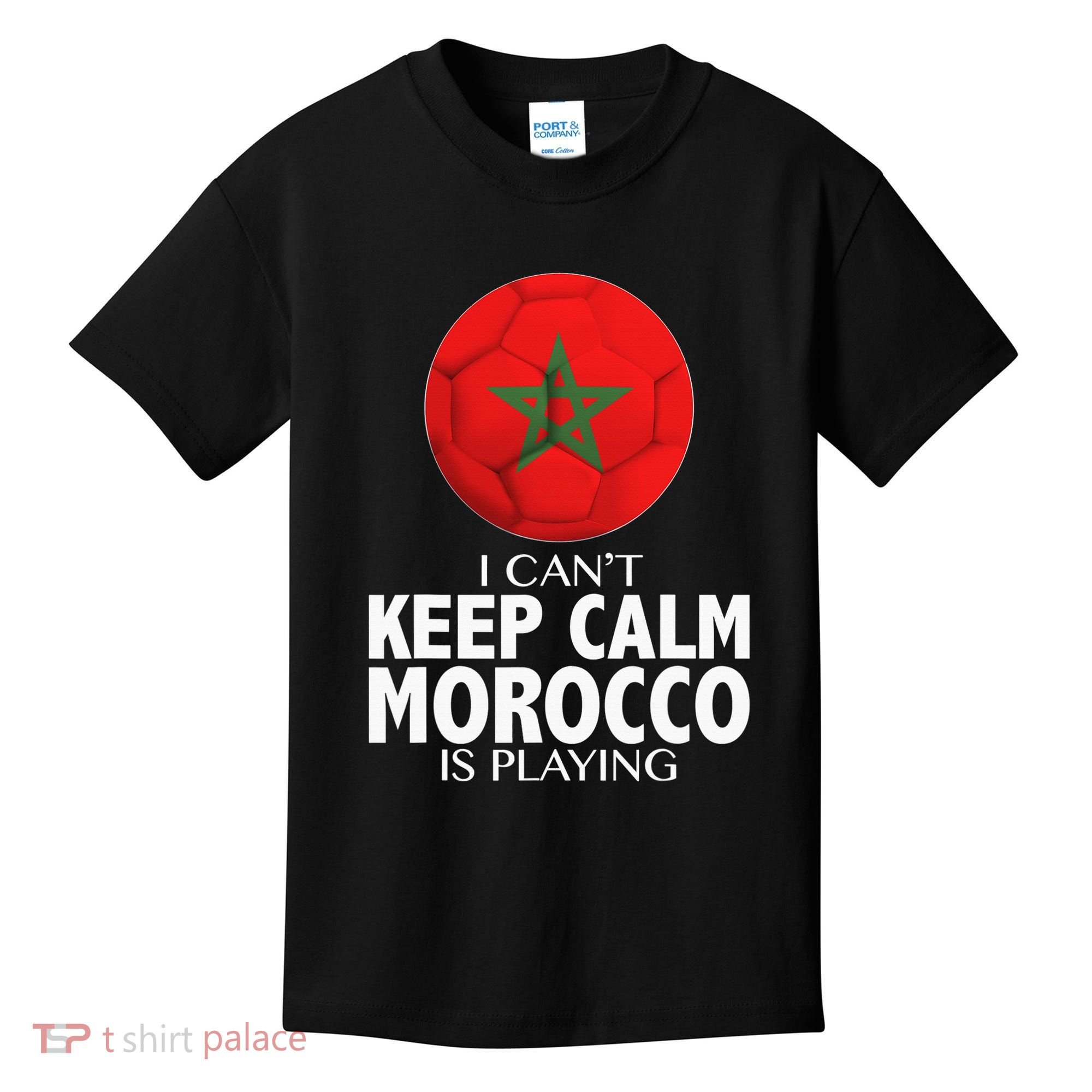 Morocco Soccer Football I Can't Keep Calm Morocco Is Playing Kids T-Shirt