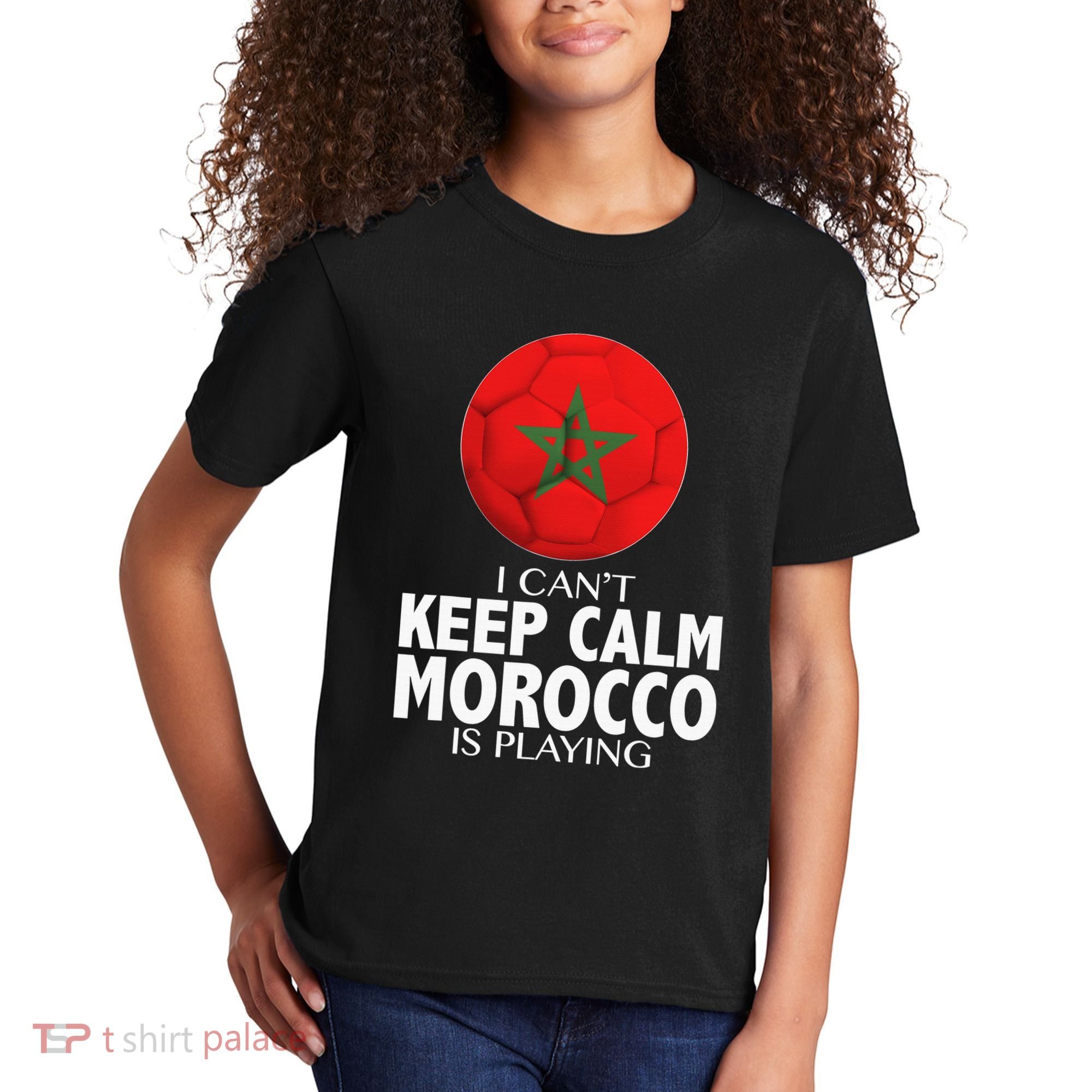 Morocco Soccer Football I Can't Keep Calm Morocco Is Playing Kids T-Shirt