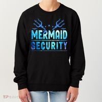 Mermaid Security Funny Dad Mermaid Family Mermaid Squad Women's Sweatshirt thumb 0