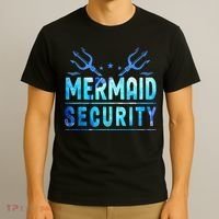 Mermaid Security Funny Dad Mermaid Family Mermaid Squad T-Shirt thumb 3