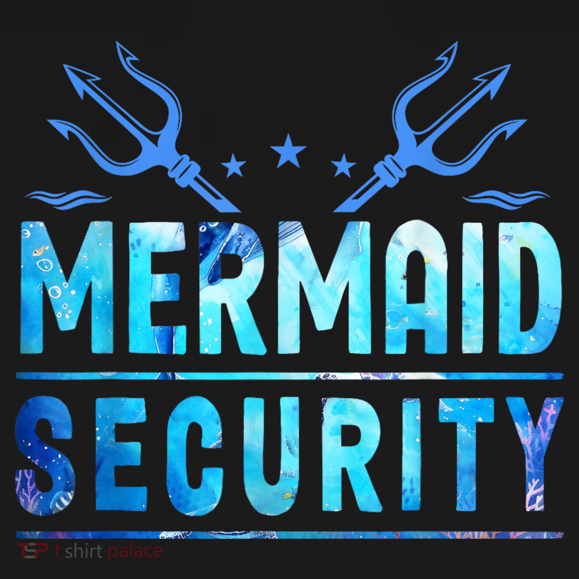 Mermaid Security Funny Dad Mermaid Family Mermaid Squad T-Shirt