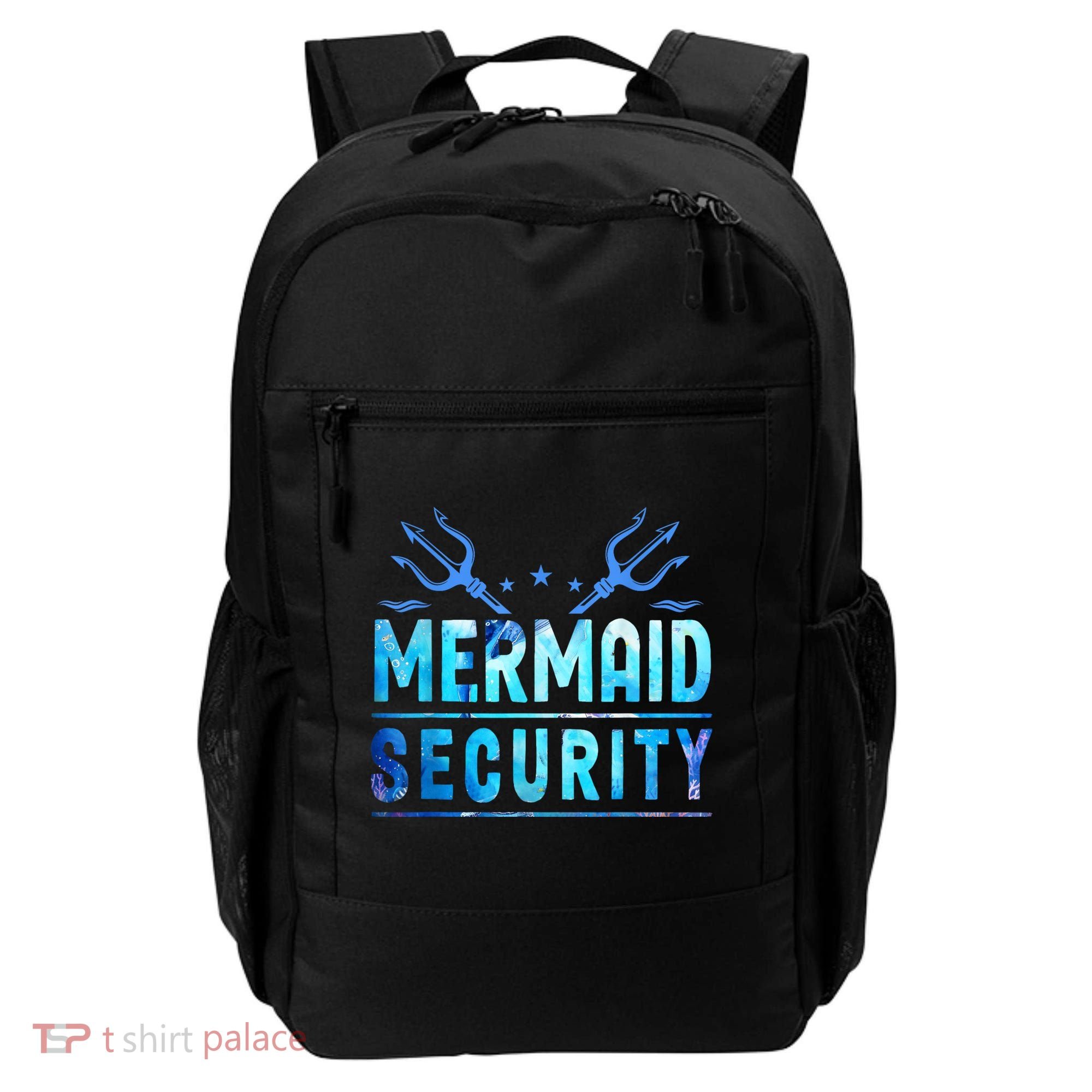 Mermaid Security Funny Dad Mermaid Family Mermaid Squad Backpack