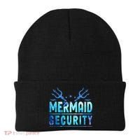 Mermaid Security Funny Dad Mermaid Family Mermaid Squad Beanie thumb 0
