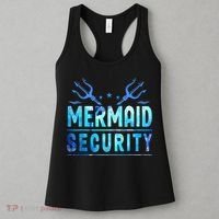 Mermaid Security Funny Dad Mermaid Family Mermaid Squad Women's Tank Top thumb 3