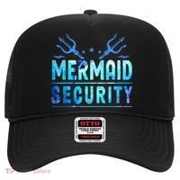 Mermaid Security Funny Dad Mermaid Family Mermaid Squad Hat thumb 0