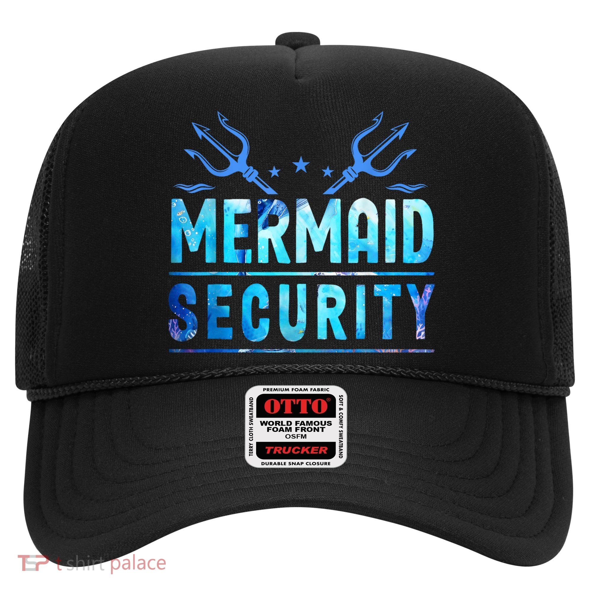 Mermaid Security Funny Dad Mermaid Family Mermaid Squad Hat