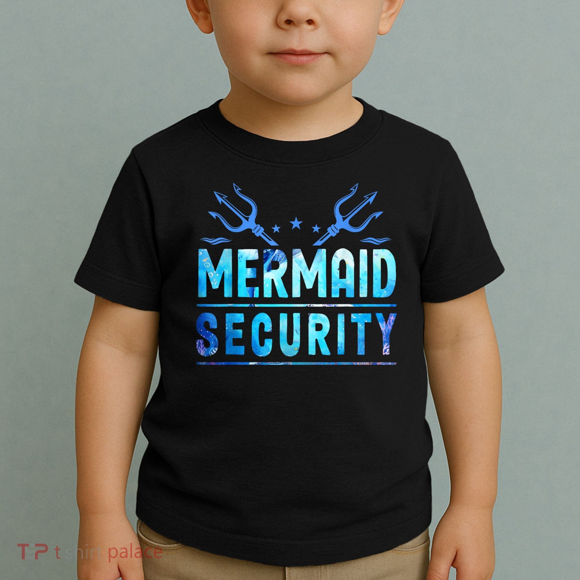 Mermaid Security Funny Dad Mermaid Family Mermaid Squad Toddler T-Shirt