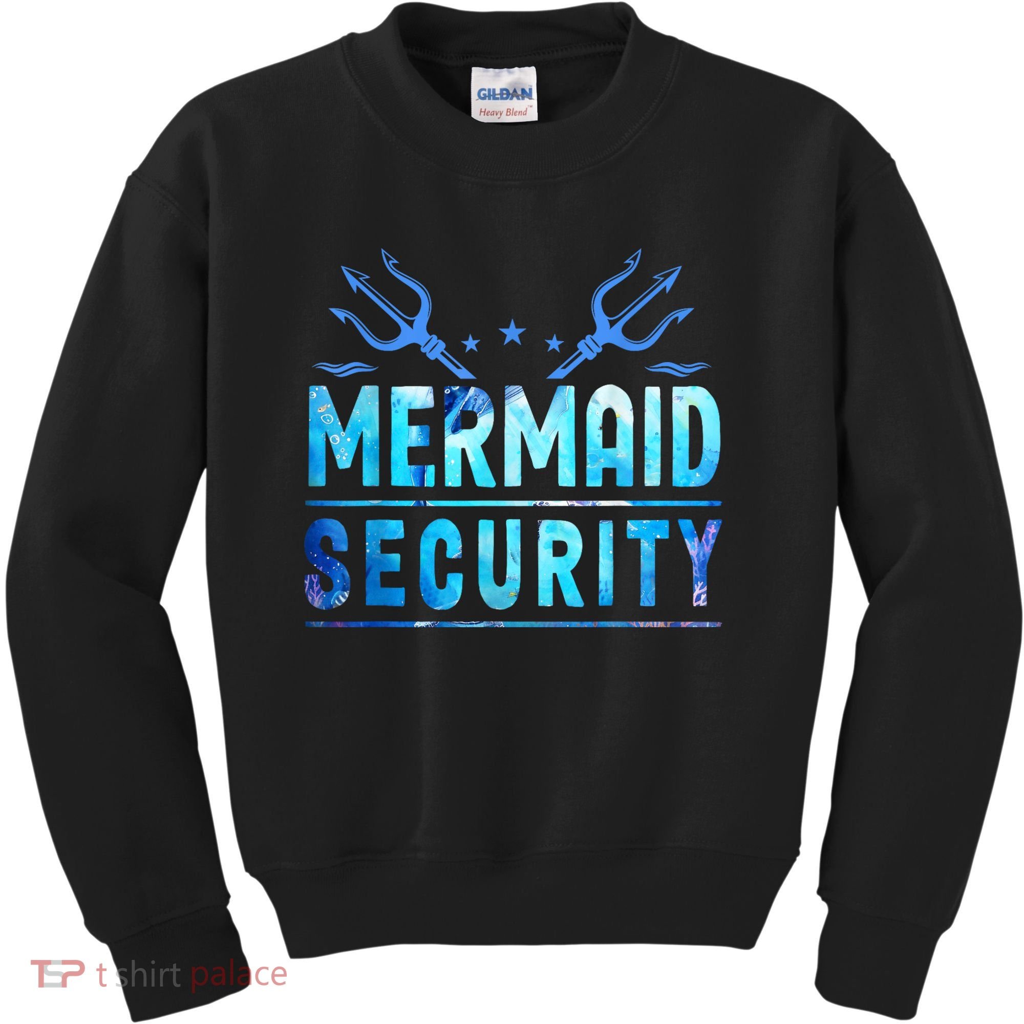 Mermaid Security Funny Dad Mermaid Family Mermaid Squad Kids Sweatshirt