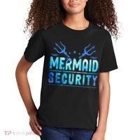 Mermaid Security Funny Dad Mermaid Family Mermaid Squad Kids T-Shirt thumb 2