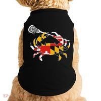 Maryland State Flag Crab Lacrosse Complete Stick & Girl Doggie Tank thumb 0