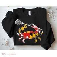 Maryland State Flag Crab Lacrosse Complete Stick & Girl Sweatshirt thumb 2